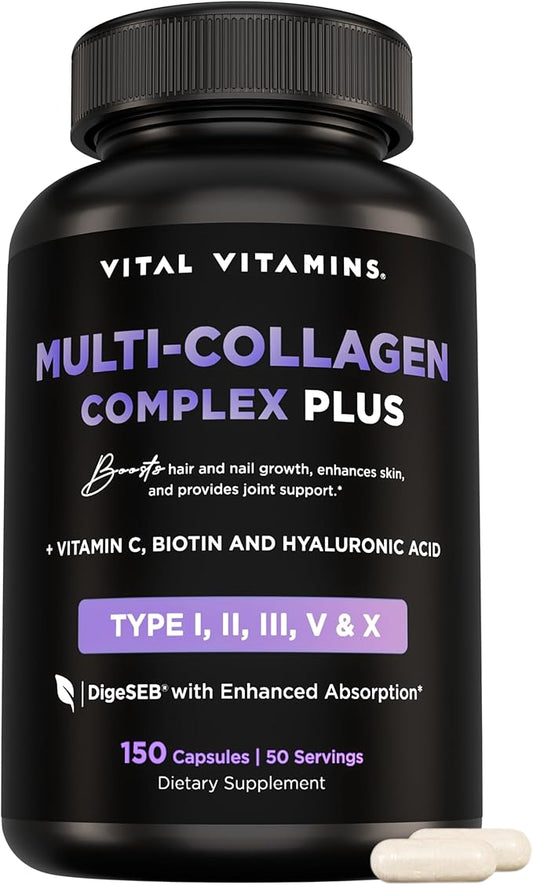 Vital Vitamins Multi Collagen Complex Plus Bottle
