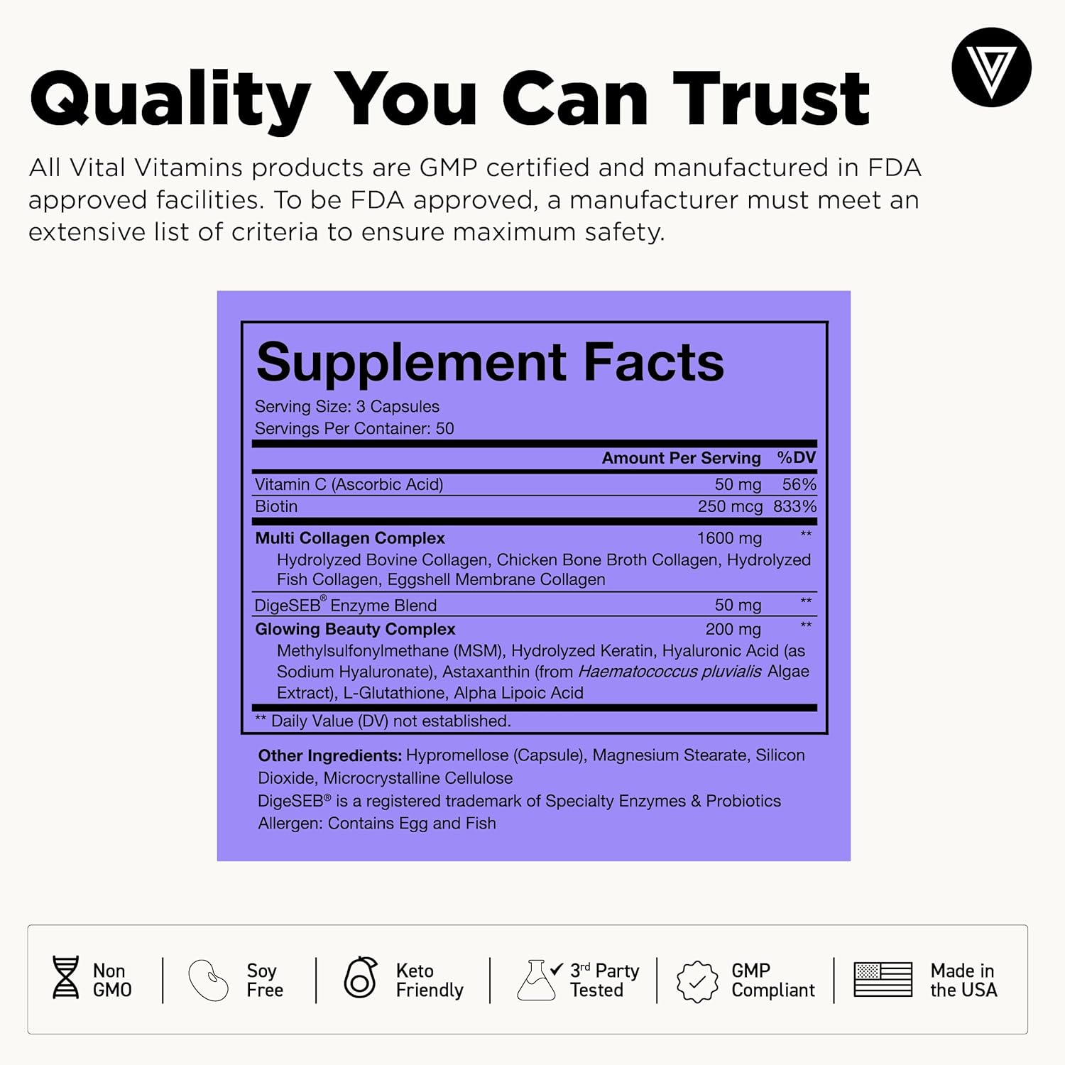 Vital Vitamins Multi Collagen Complex Plus Benefits 1