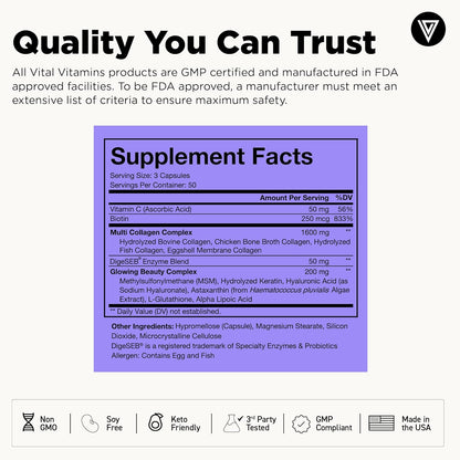 Vital Vitamins Multi Collagen Complex Plus Benefits 1